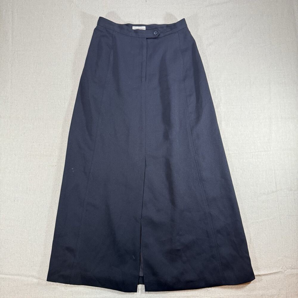 Vintage Sarah Chapman Womens Size 8 Black Maxi Skirt Made In USA Lined Career